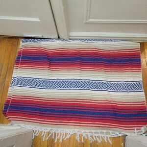 Mexican Serape/Falsa  Blanket EUC South‎ Western Throw